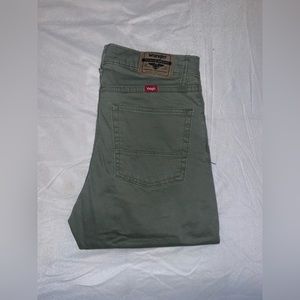 Wrangler- Straight Fit Work Pants- Olive